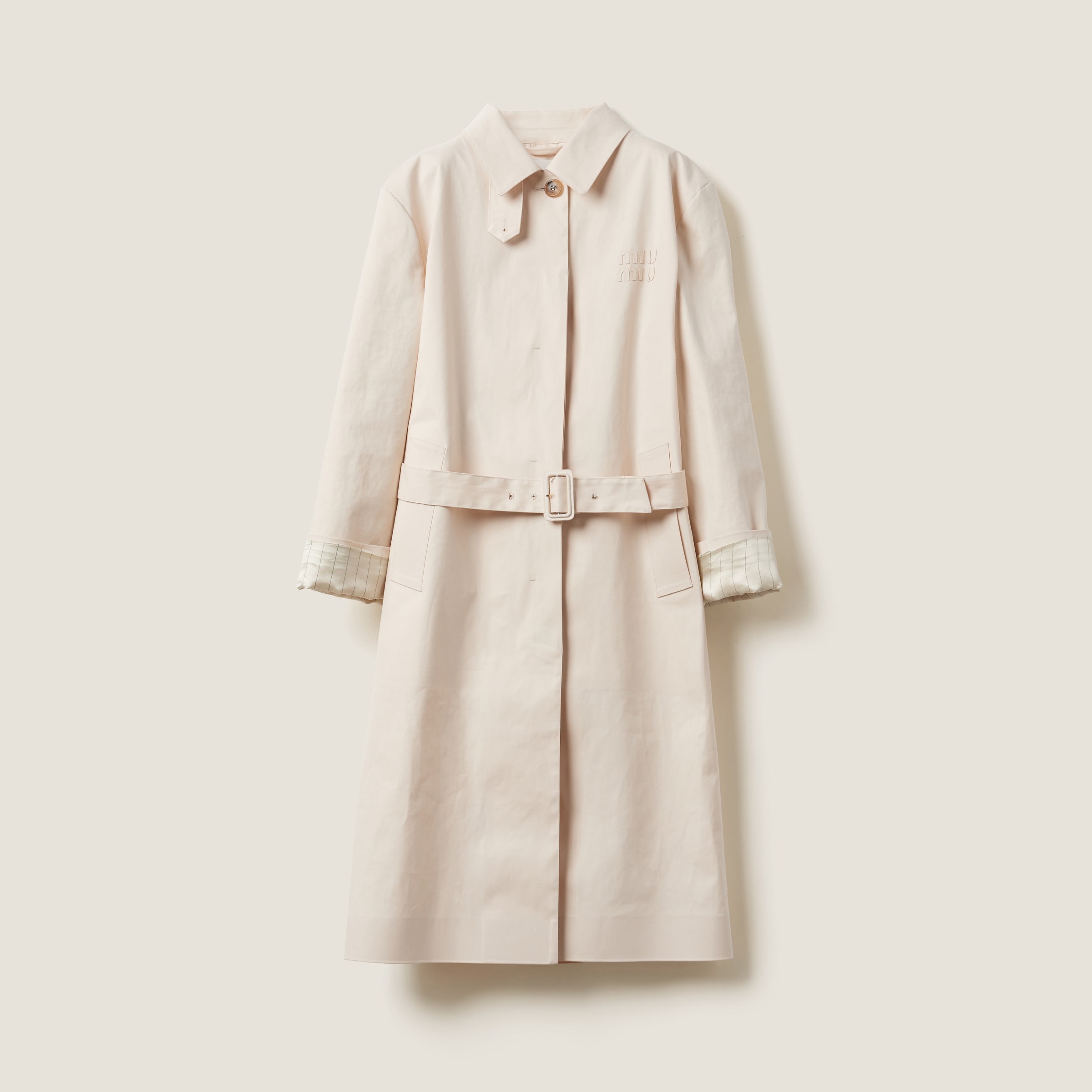 Single-breasted double cotton raincoat