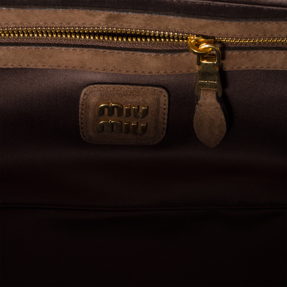 Arcadie matelassé suede bag