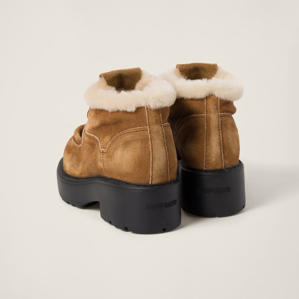 Faded suede booties