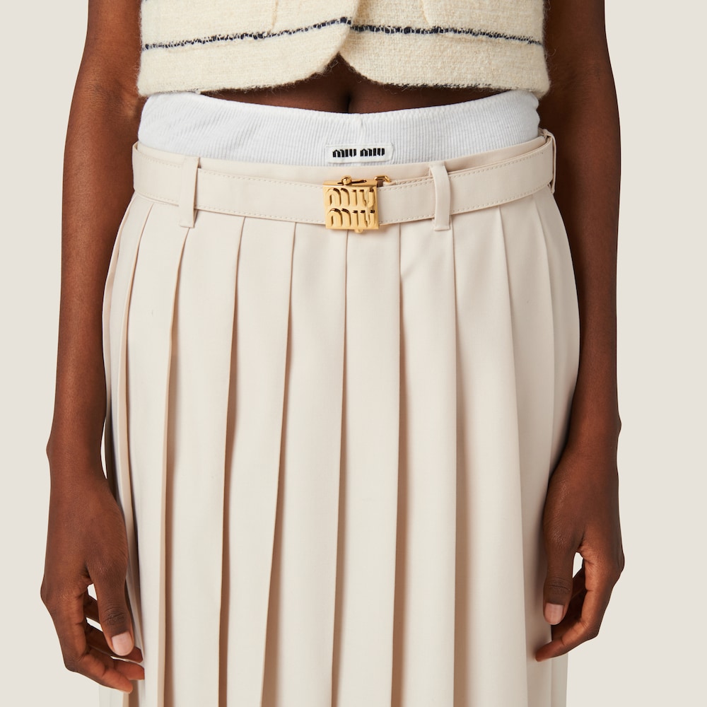 Pleated batavia skirt