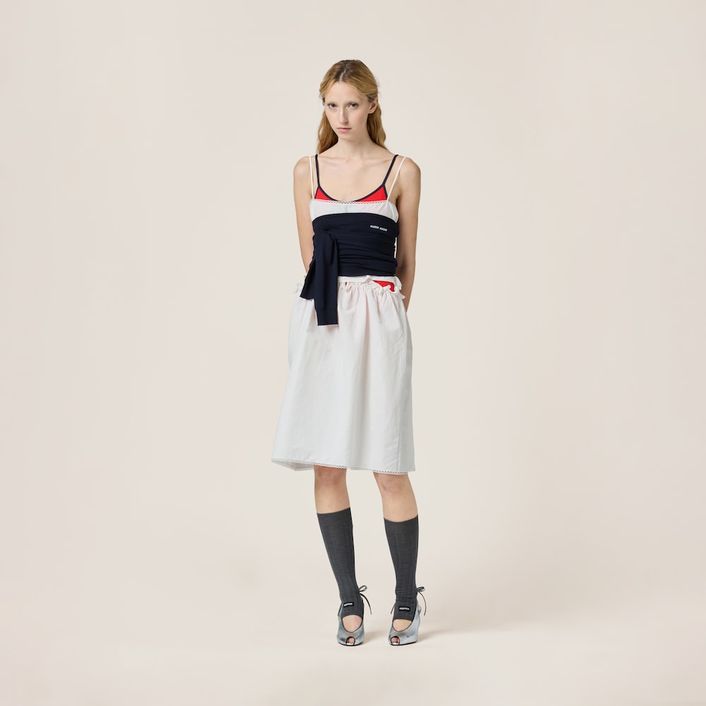 Slubbed poplin dress