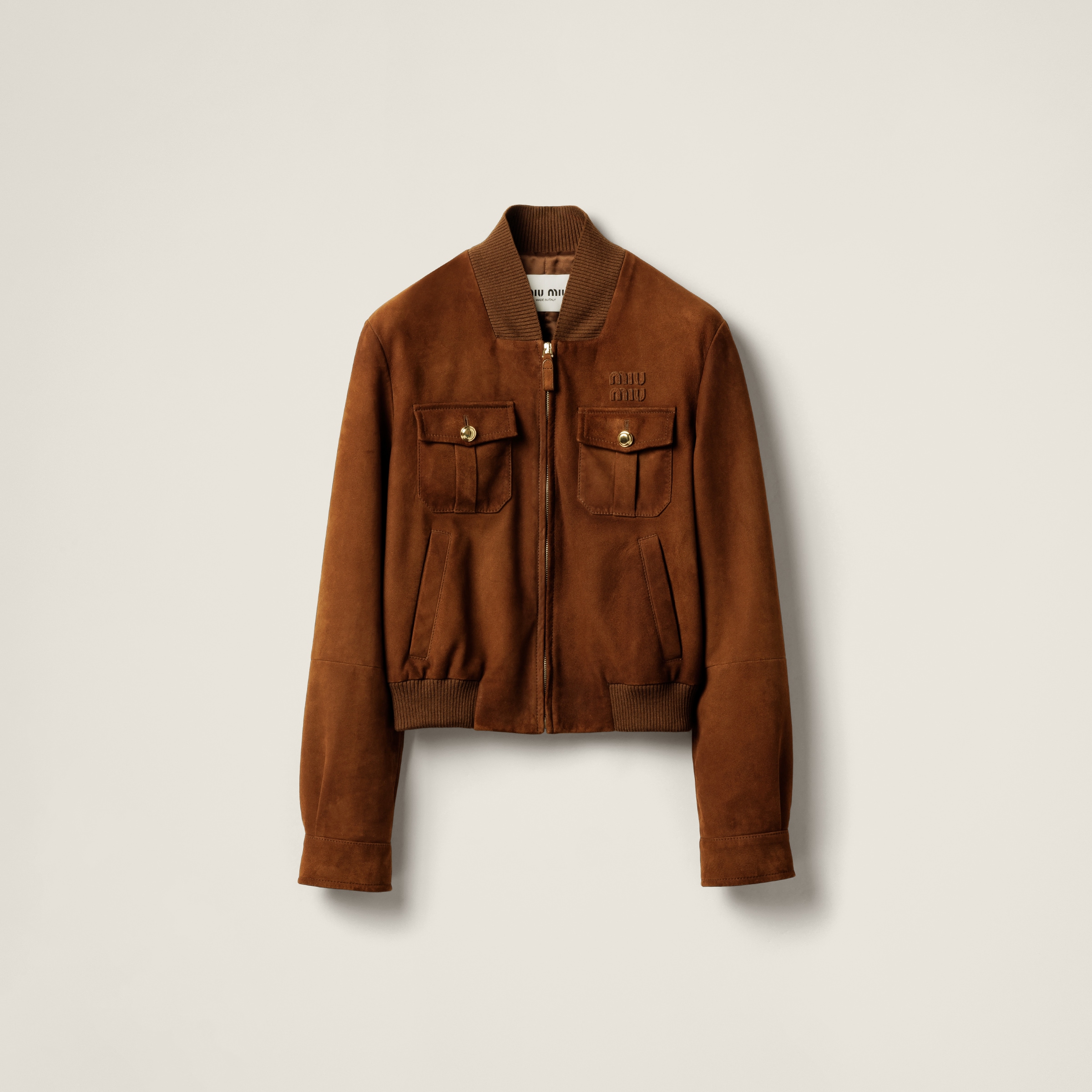 Waxed suede jacket