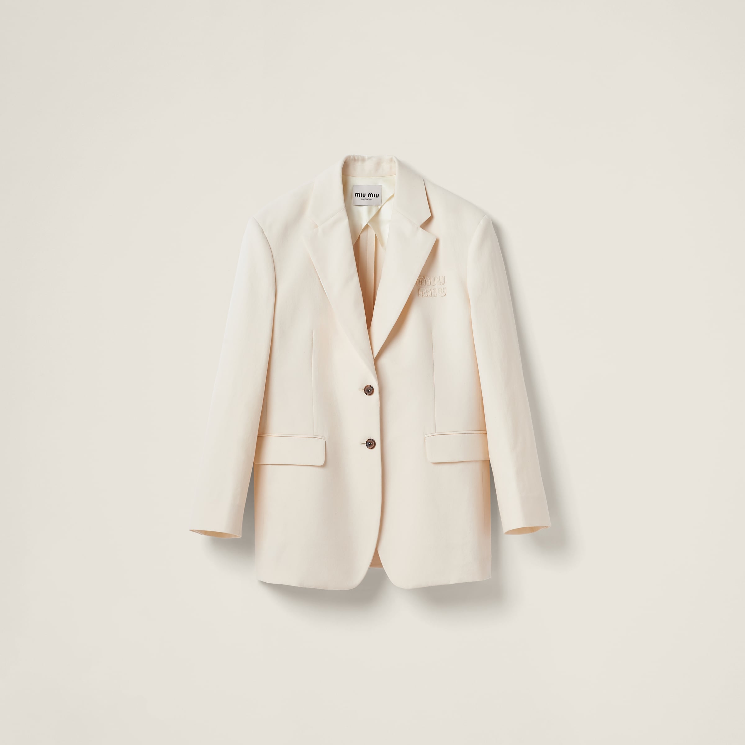 Single-breasted canvas jacket