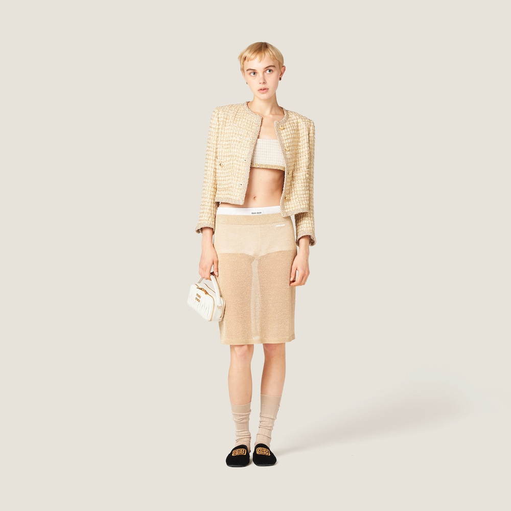 Check lamé top