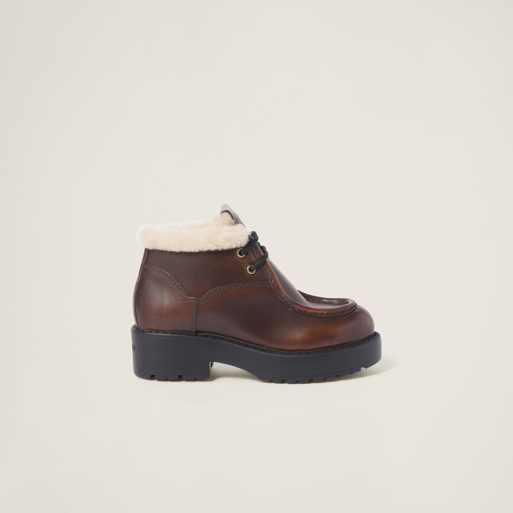 Fumé leather booties