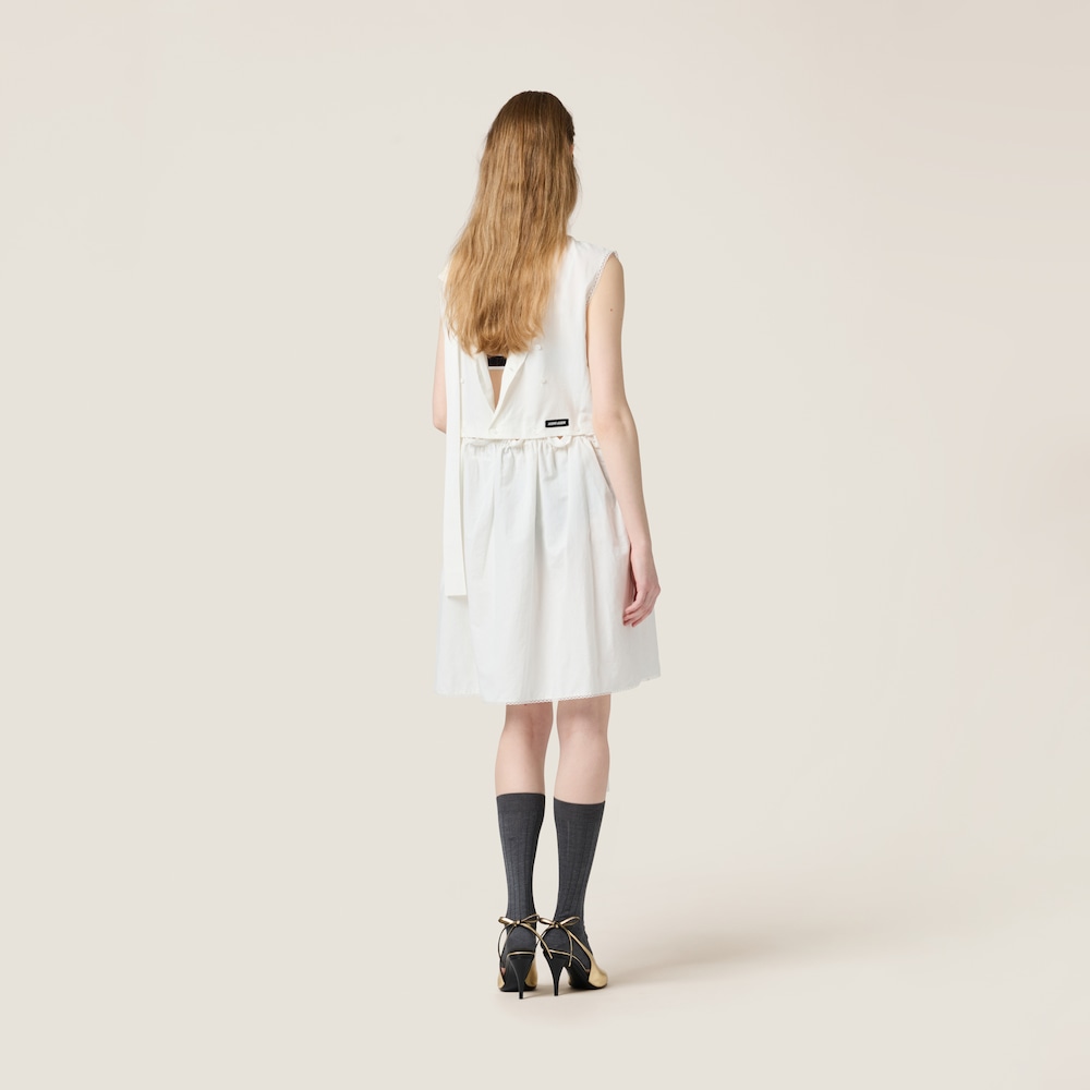 Slubbed poplin dress