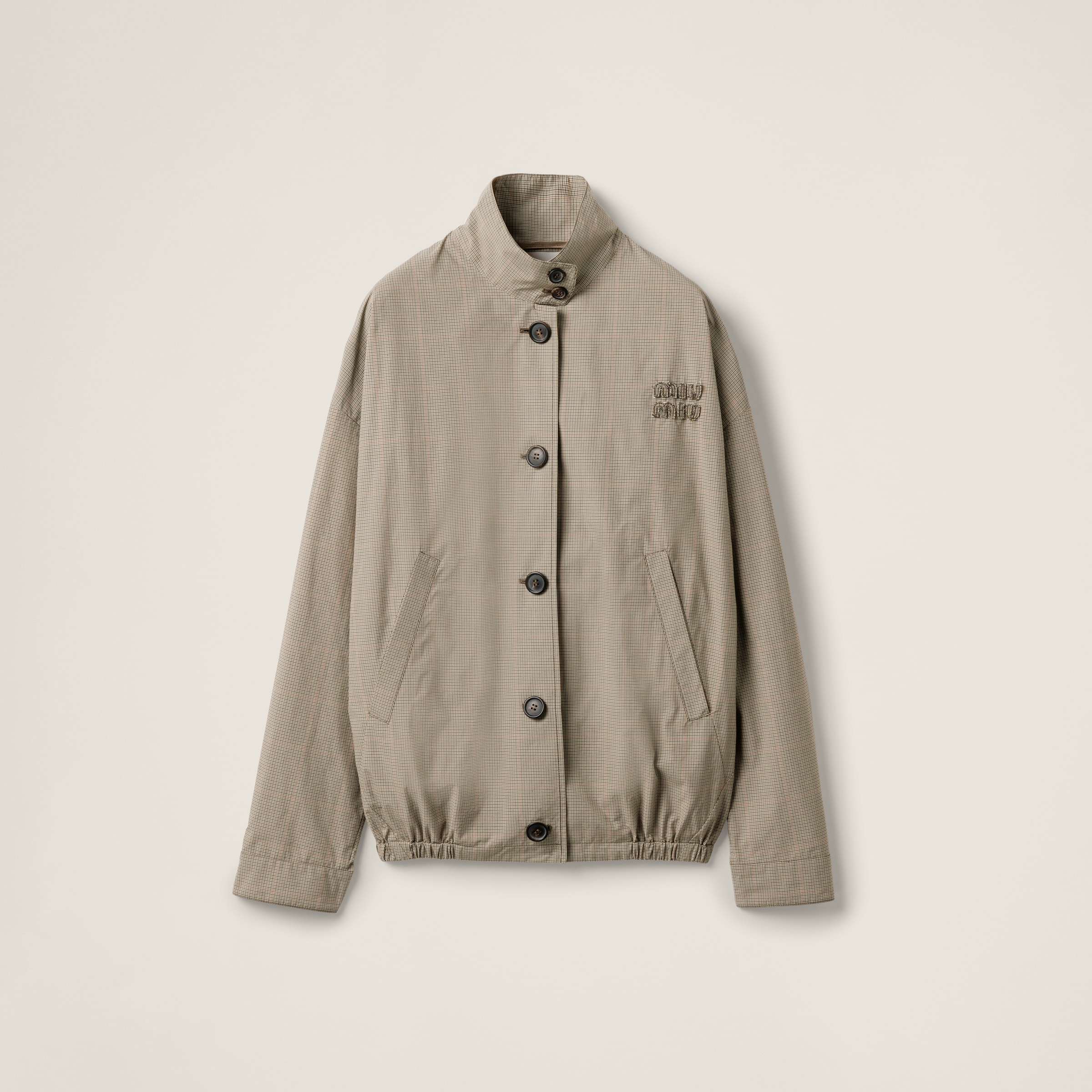 Technical check blouson jacket