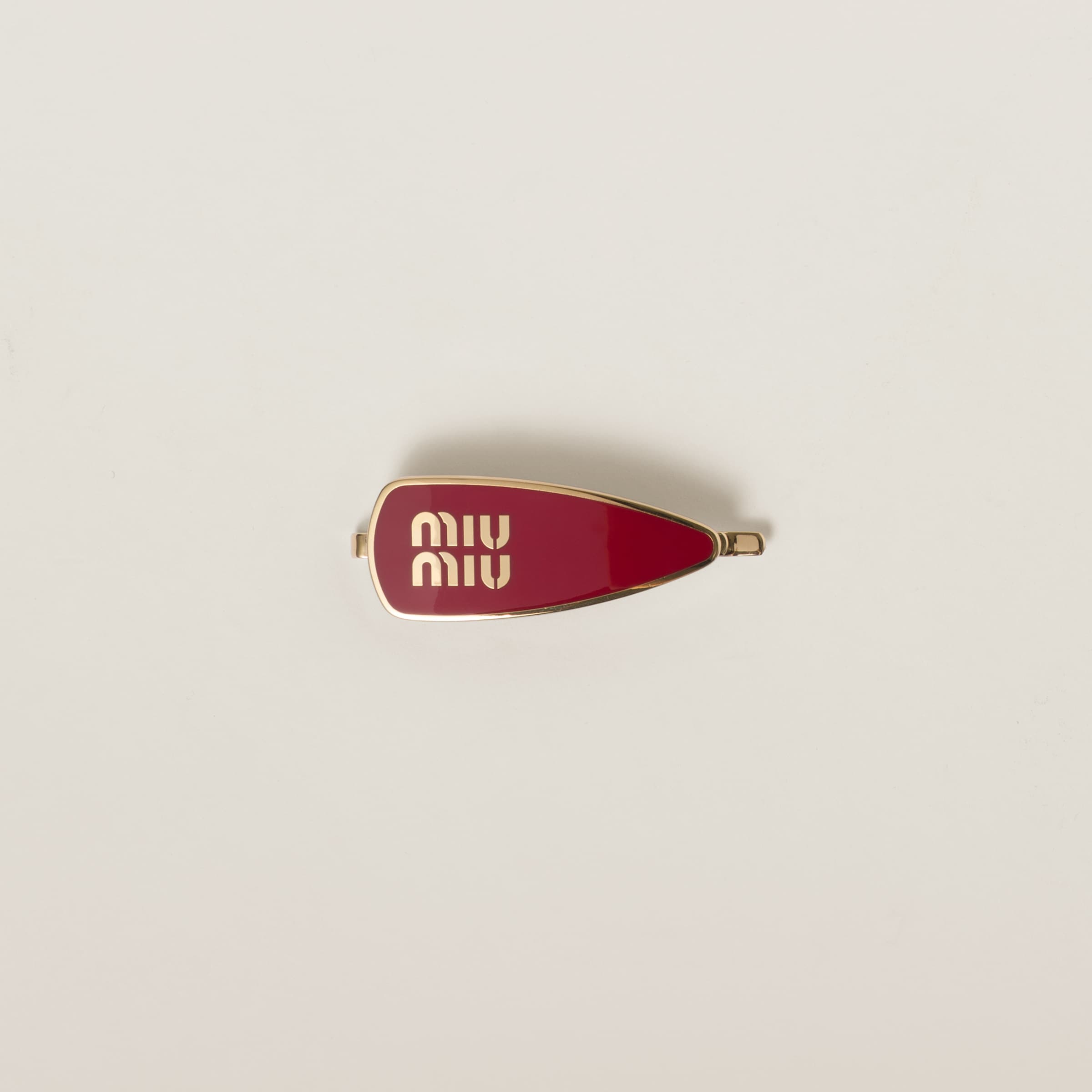 Enameled metal hair clip