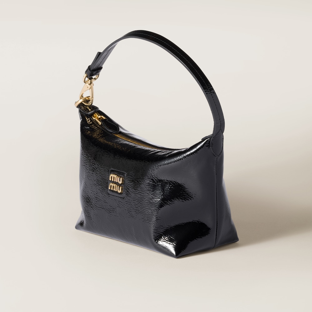 Naplak patent leather pouch