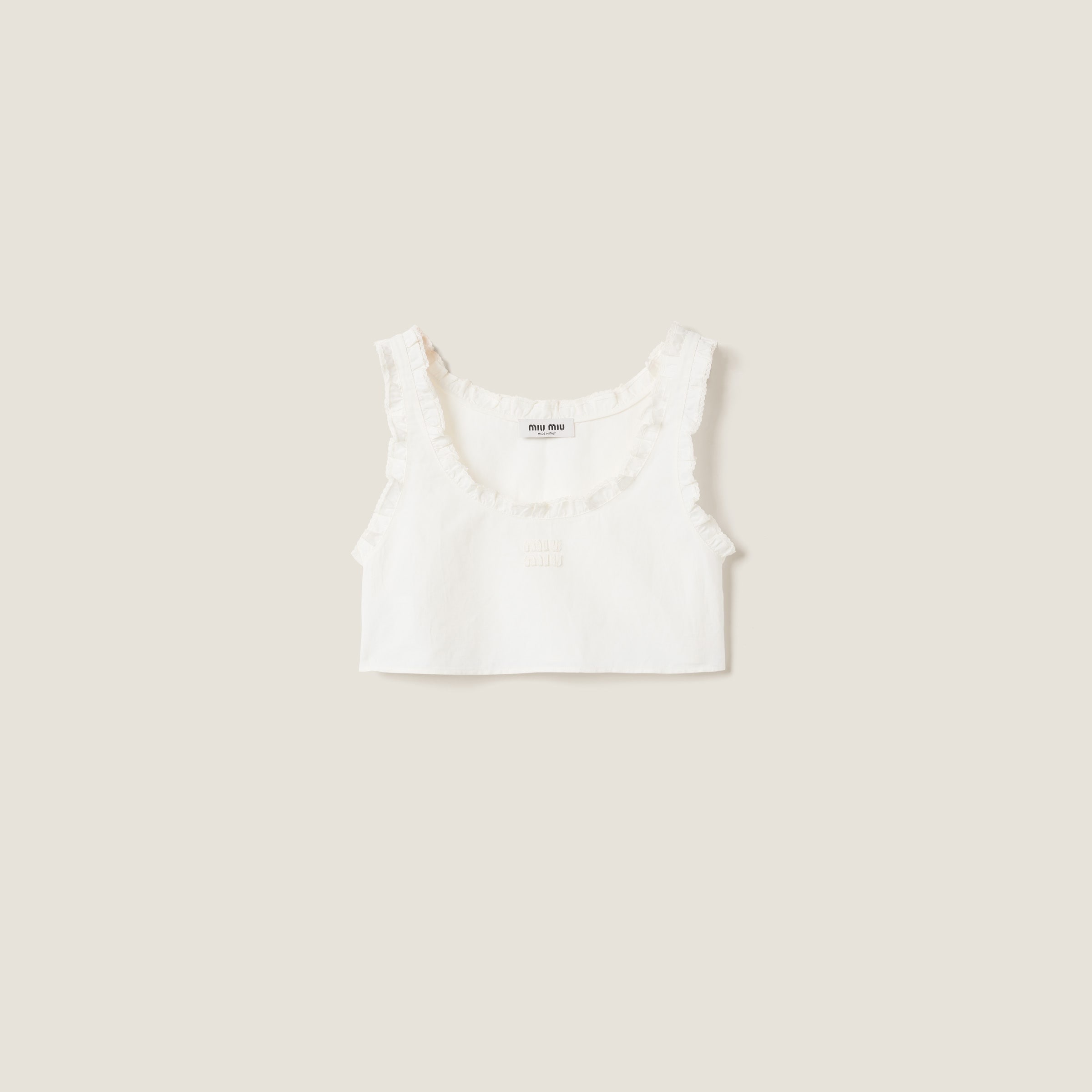 Slubbed canvas top