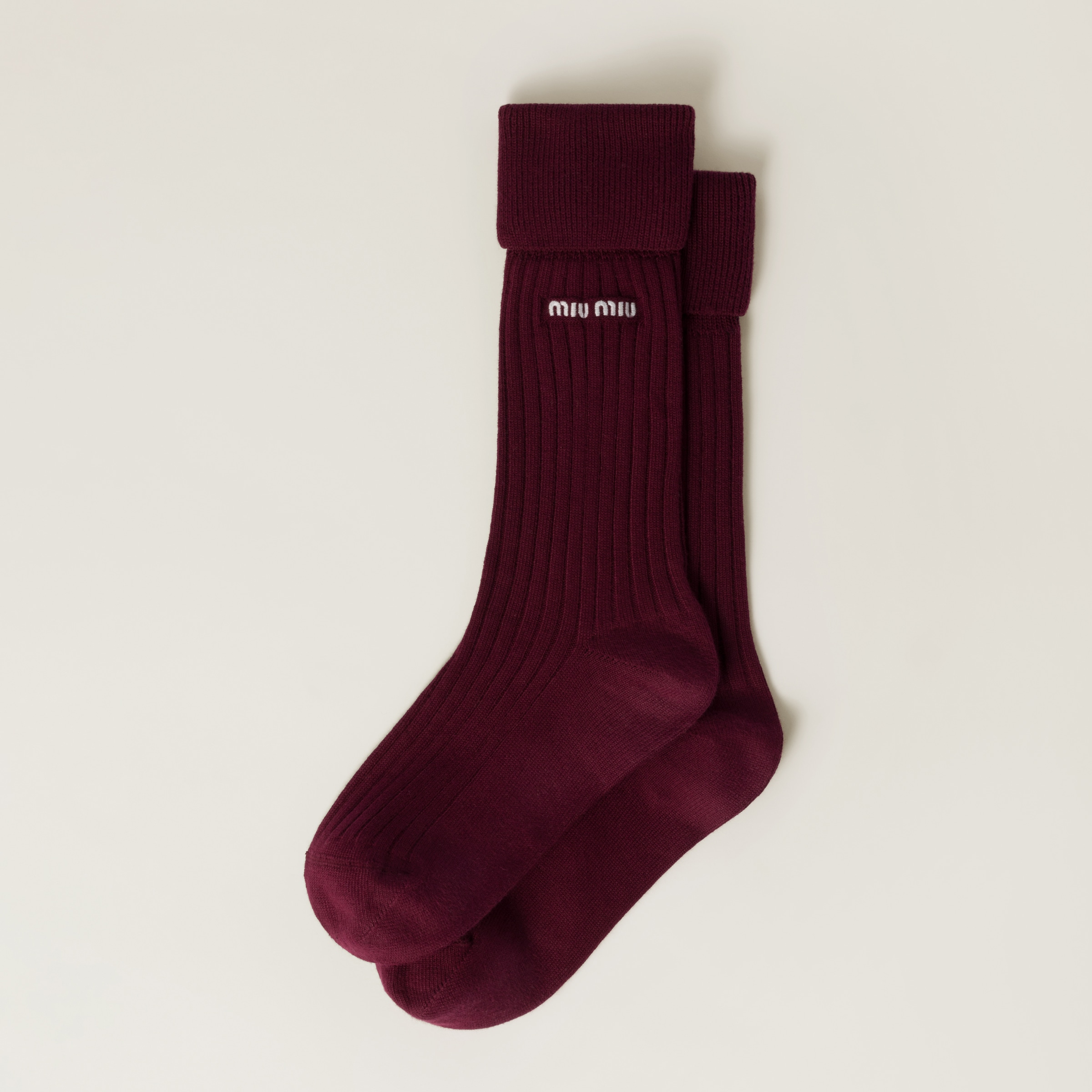 Ribbed knit socks