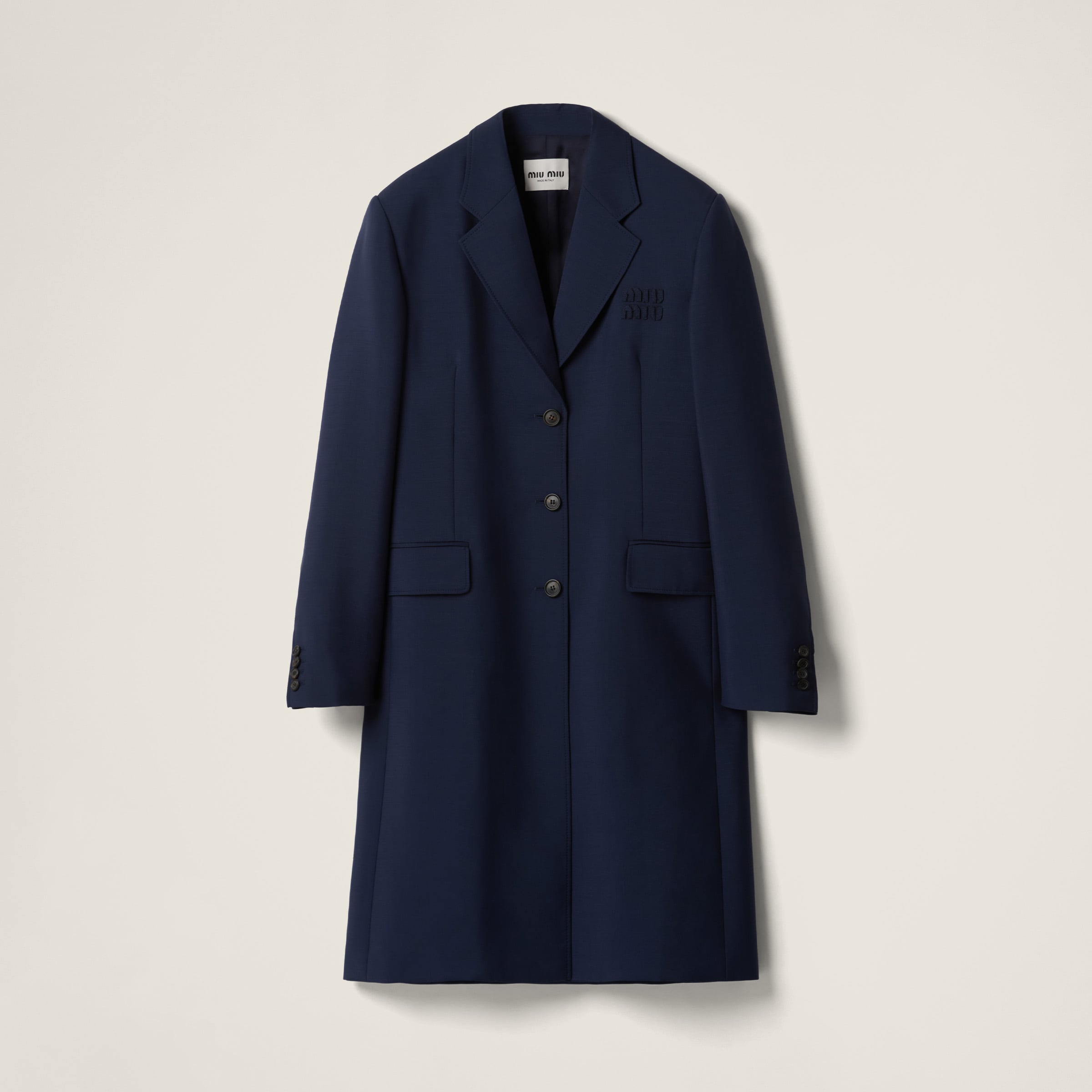 Single-breasted mohair coat
