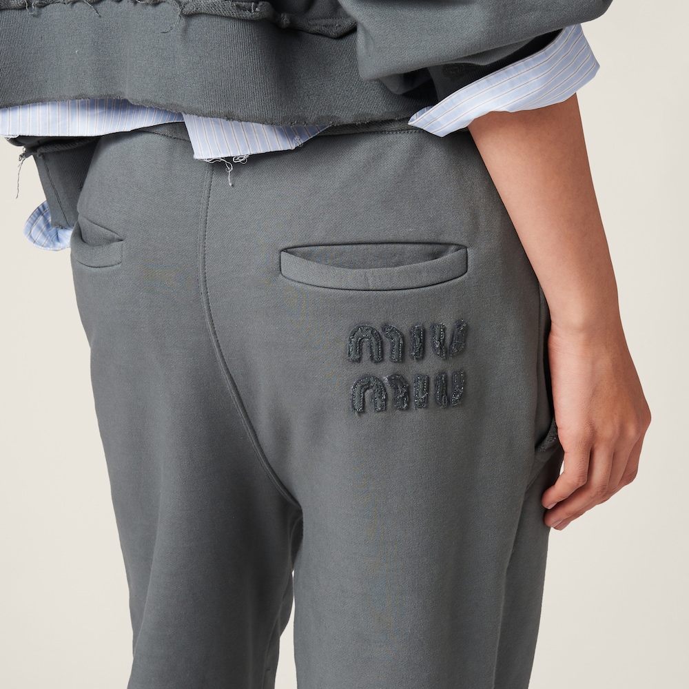 Garment-dyed cotton fleece pants