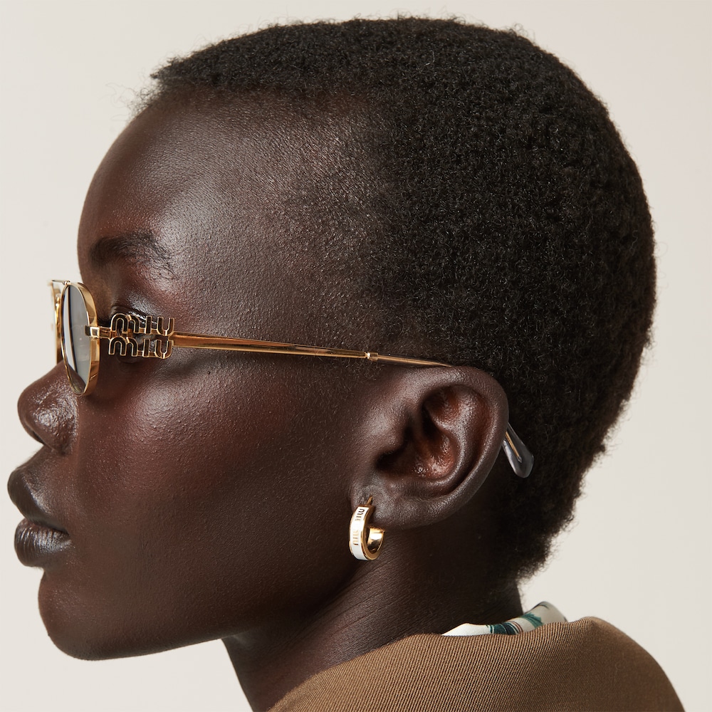 Enameled metal earrings