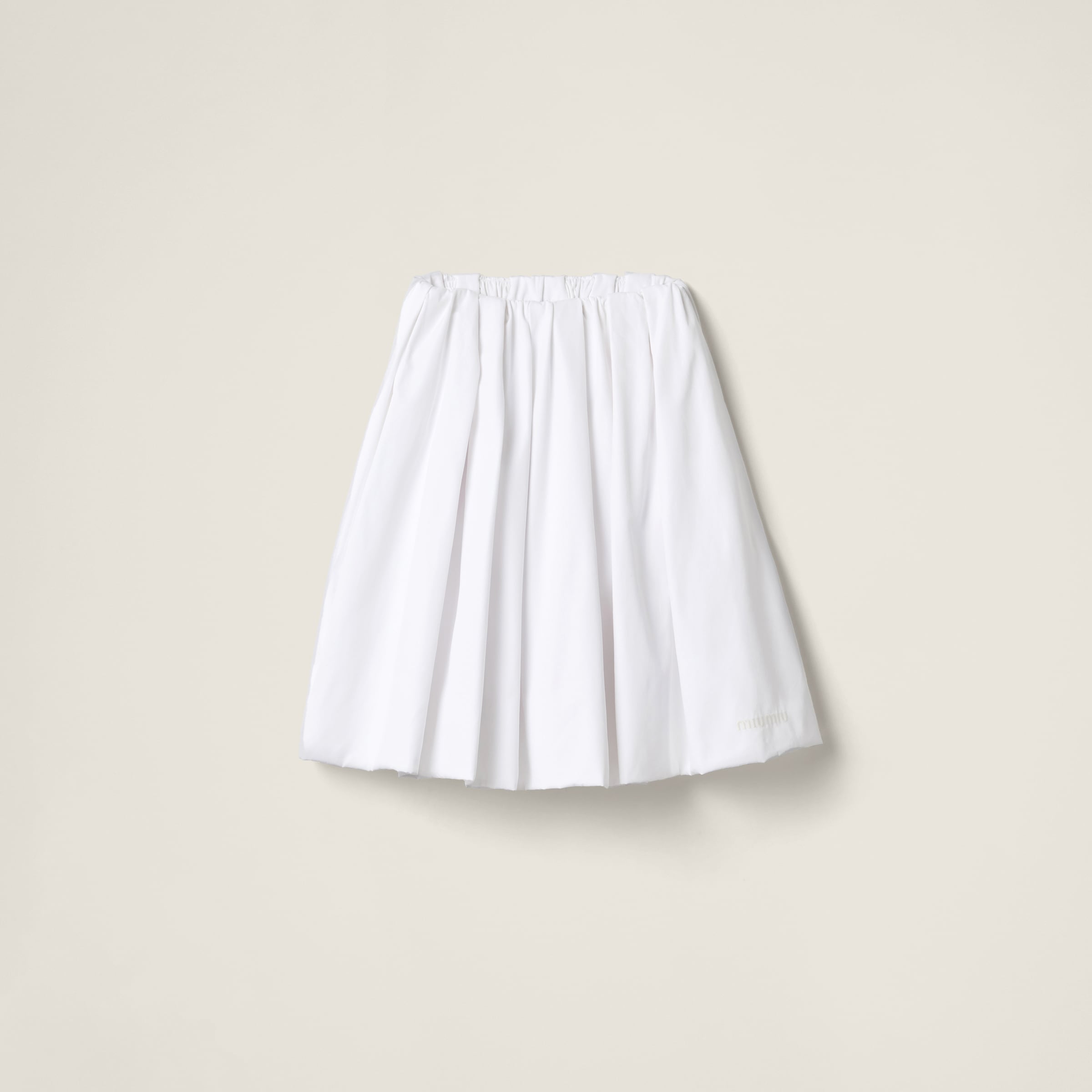 Poplin and jersey skirt