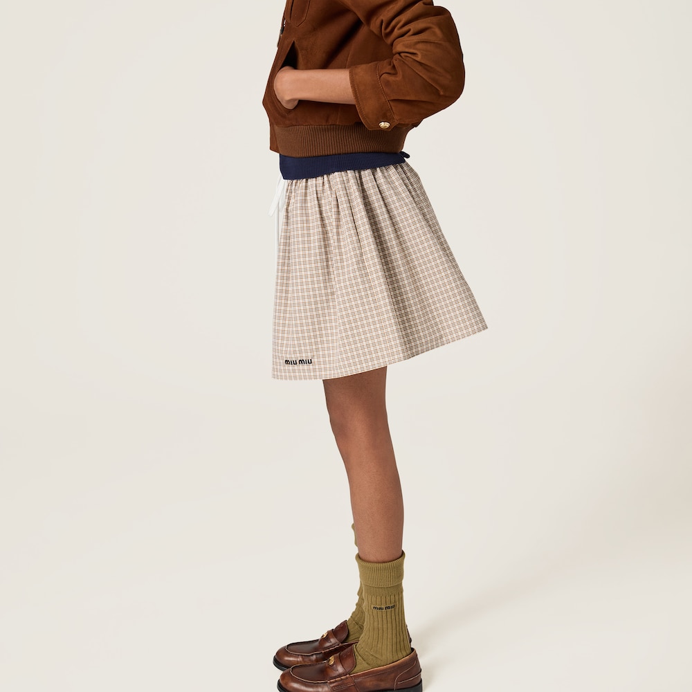 Checked miniskirt