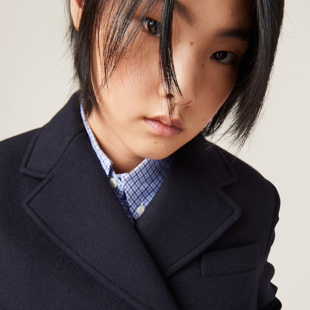 Double-breasted cloth coat