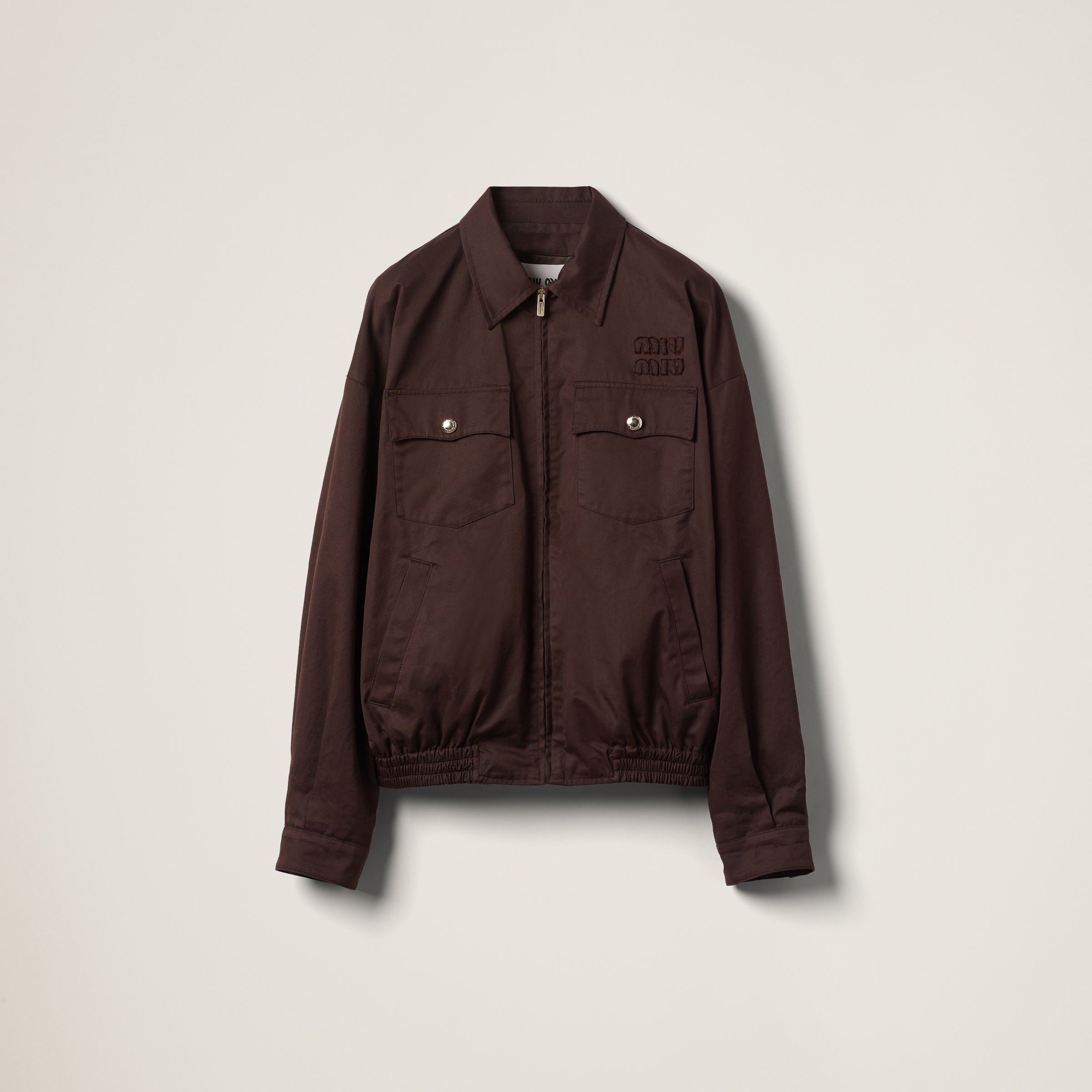 Washed gabardine blouson jacket