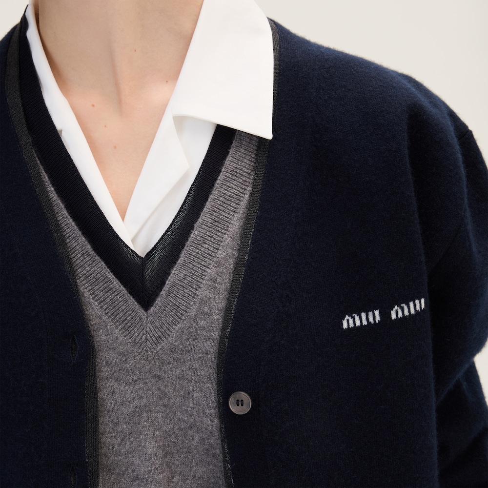 Silk cashmere cardigan sweater