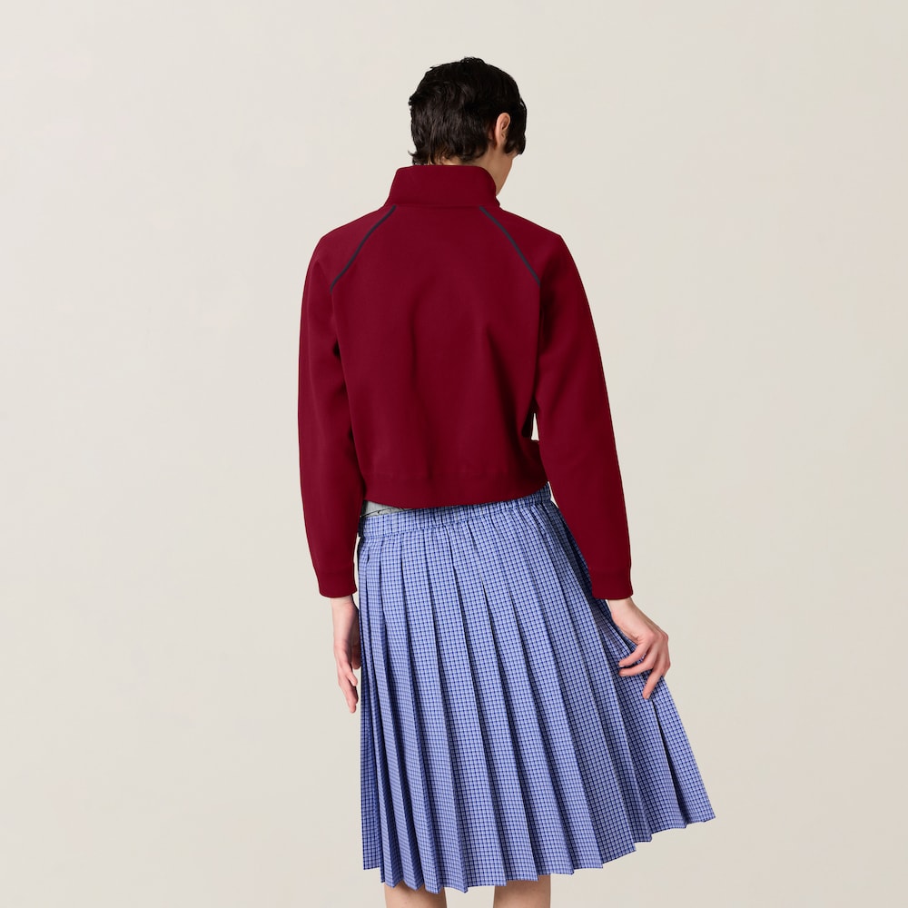 Technical yarn zipper cardigan