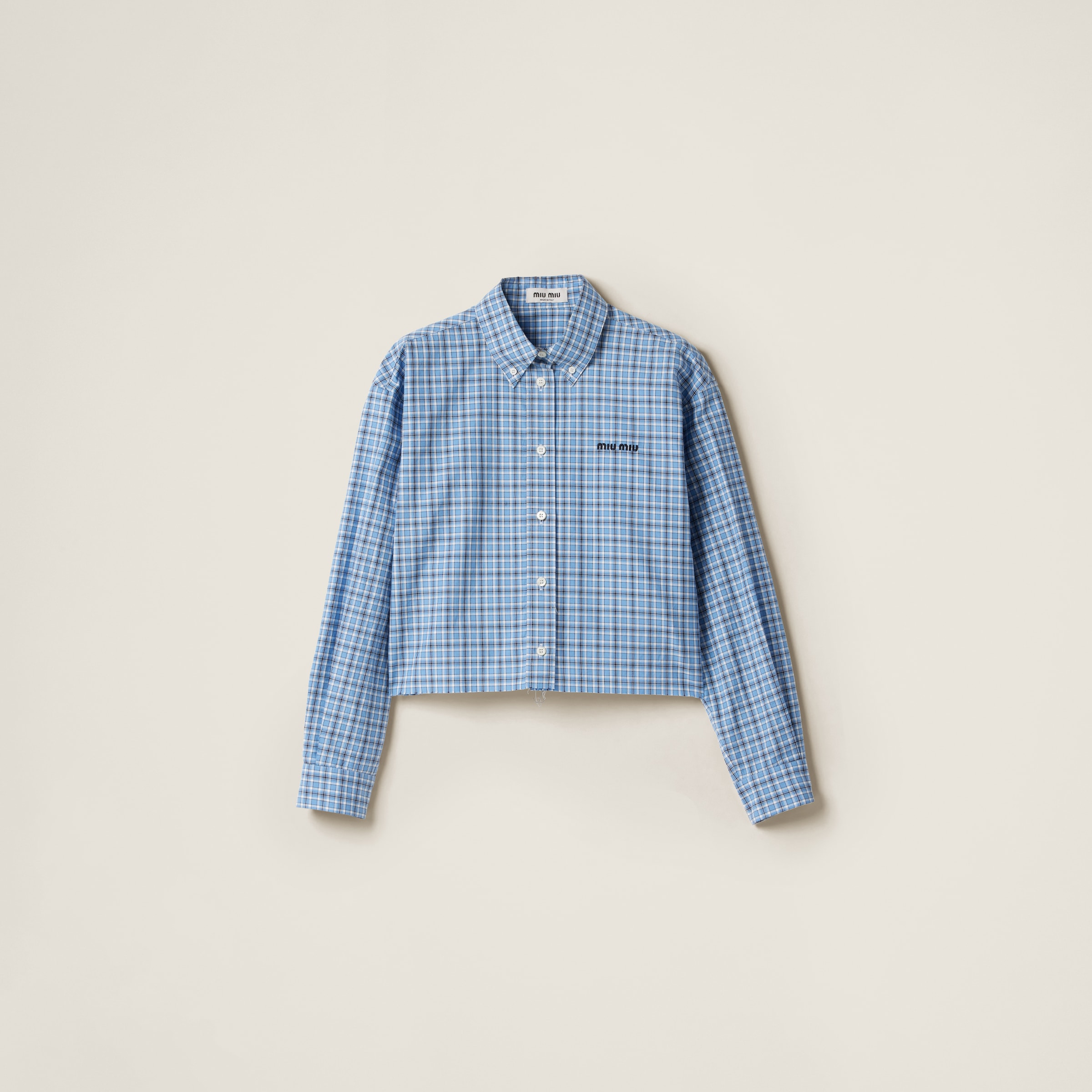 Checked poplin shirt