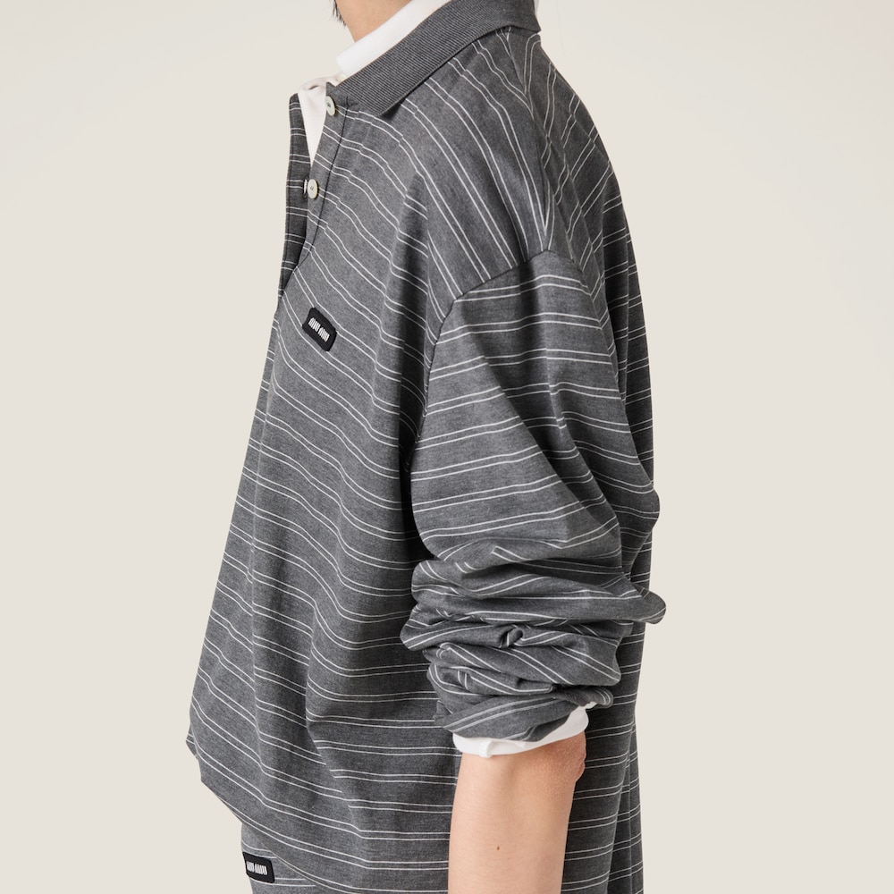 Cotton jersey polo shirt