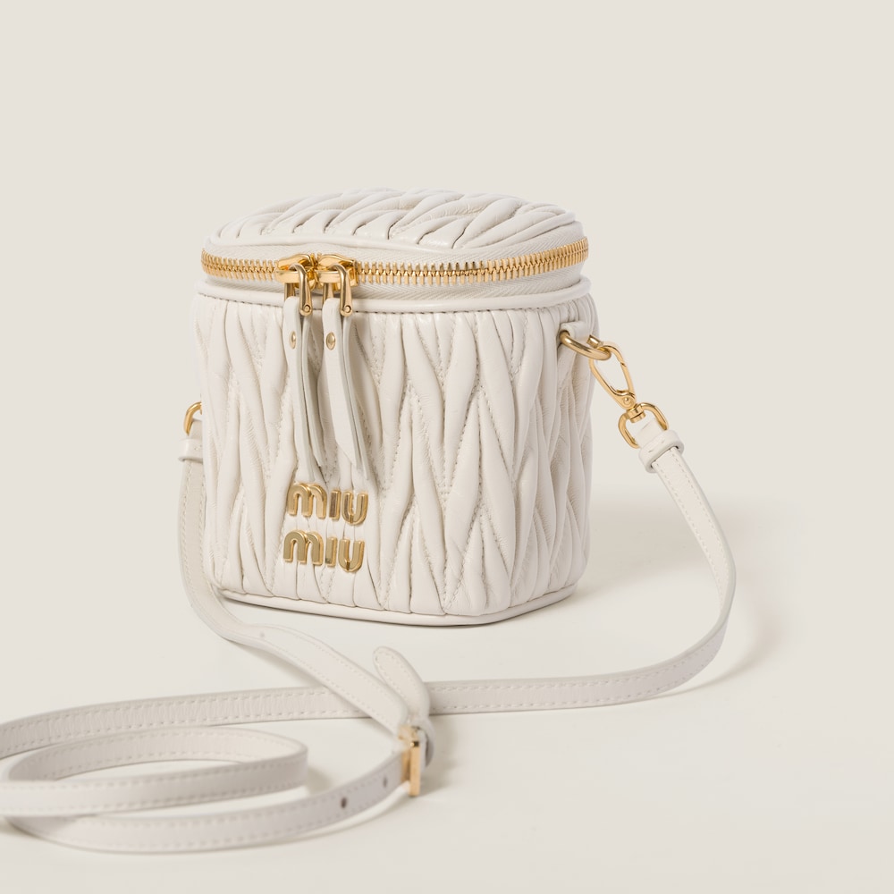 Matelassé nappa leather micro bag