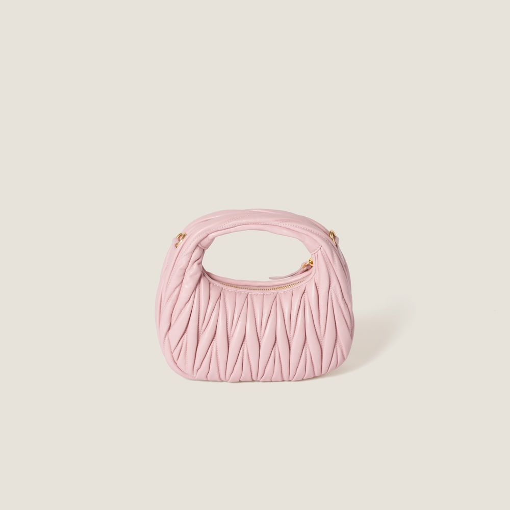 Wander matelassé nappa leather hobo mini-bag