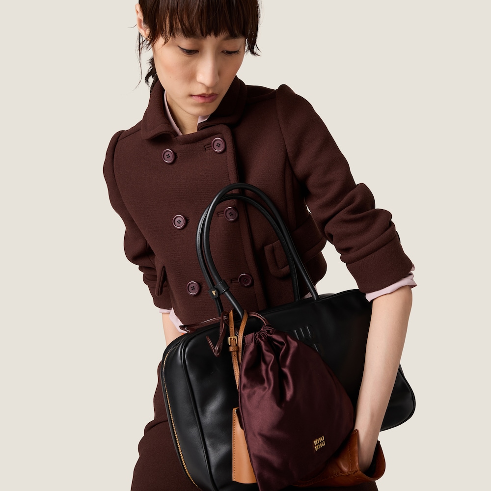 Double-breasted natté jacket