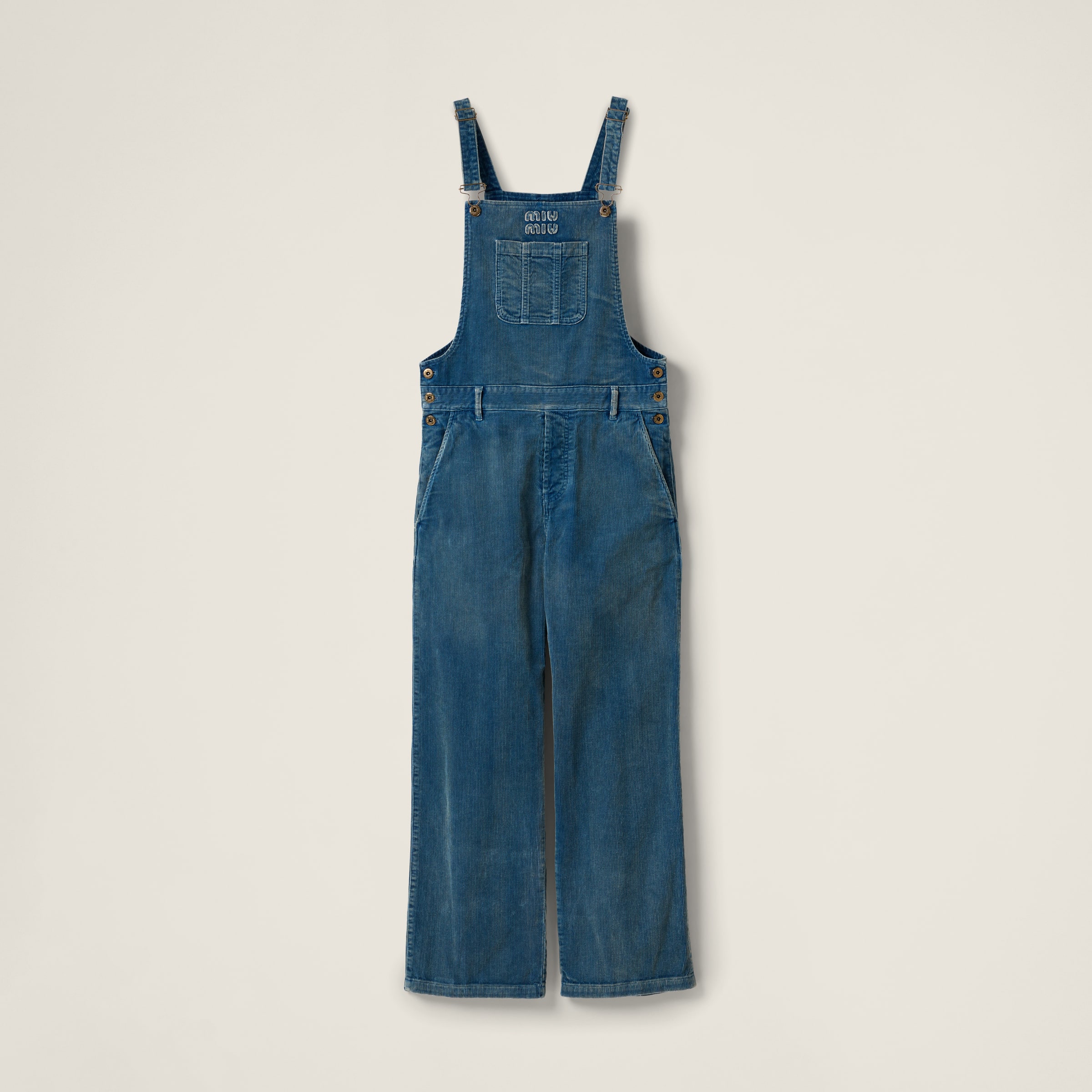 Washed corduroy jumpsuit