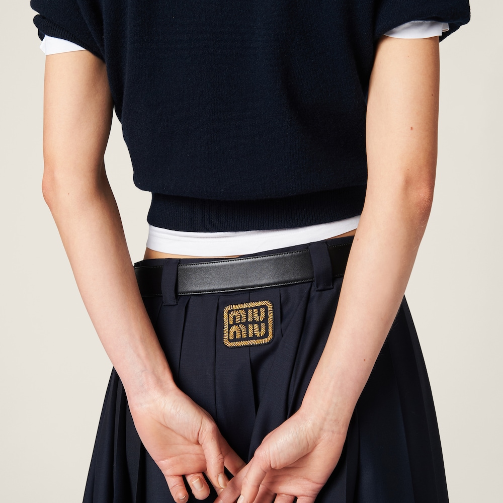 Pleated Batavia skirt