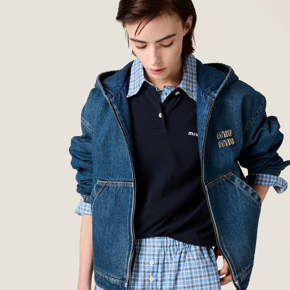 Denim hoodie jacket