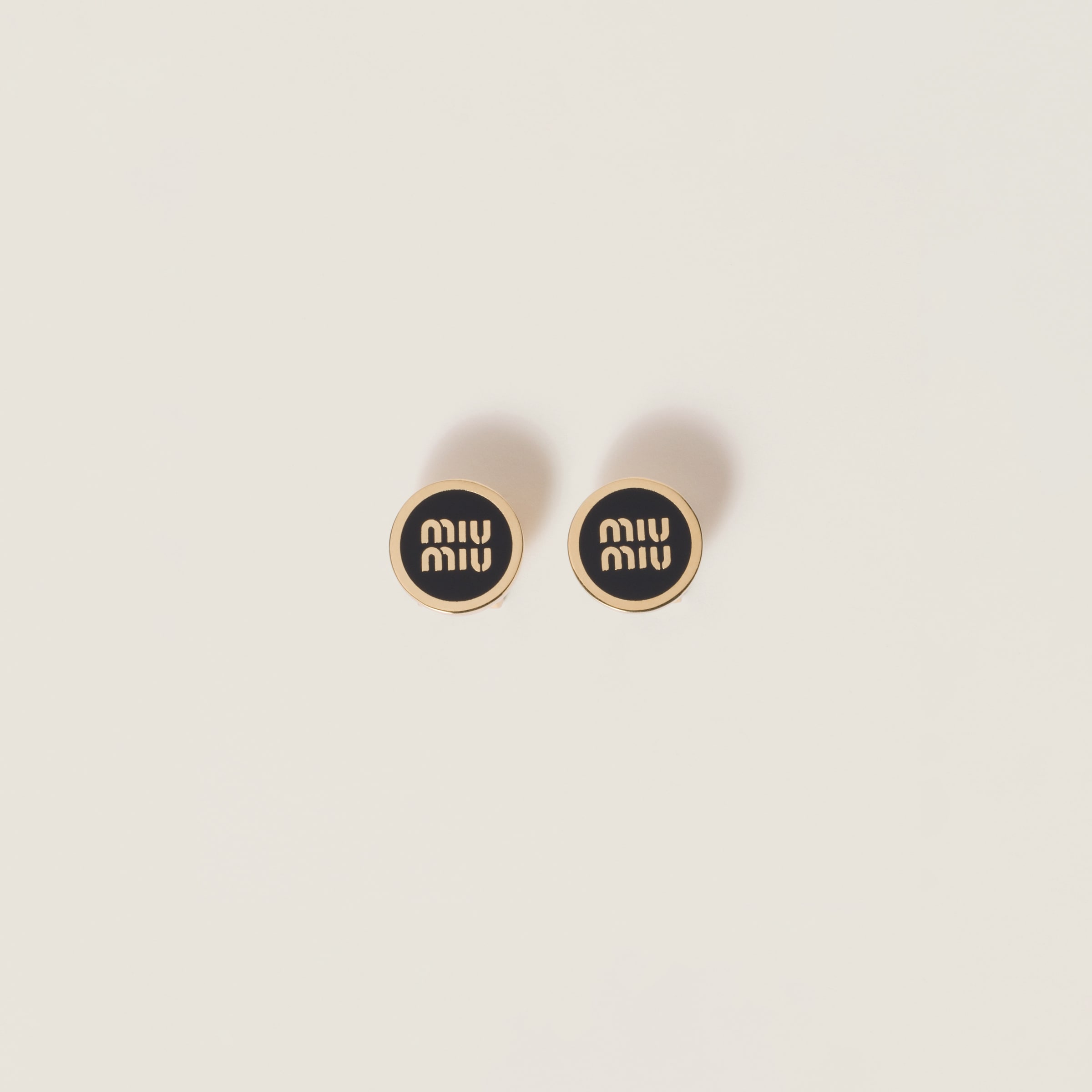 Enameled metal earrings