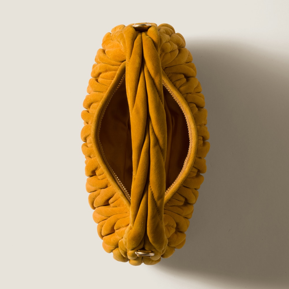 Wander matelassé suede bag