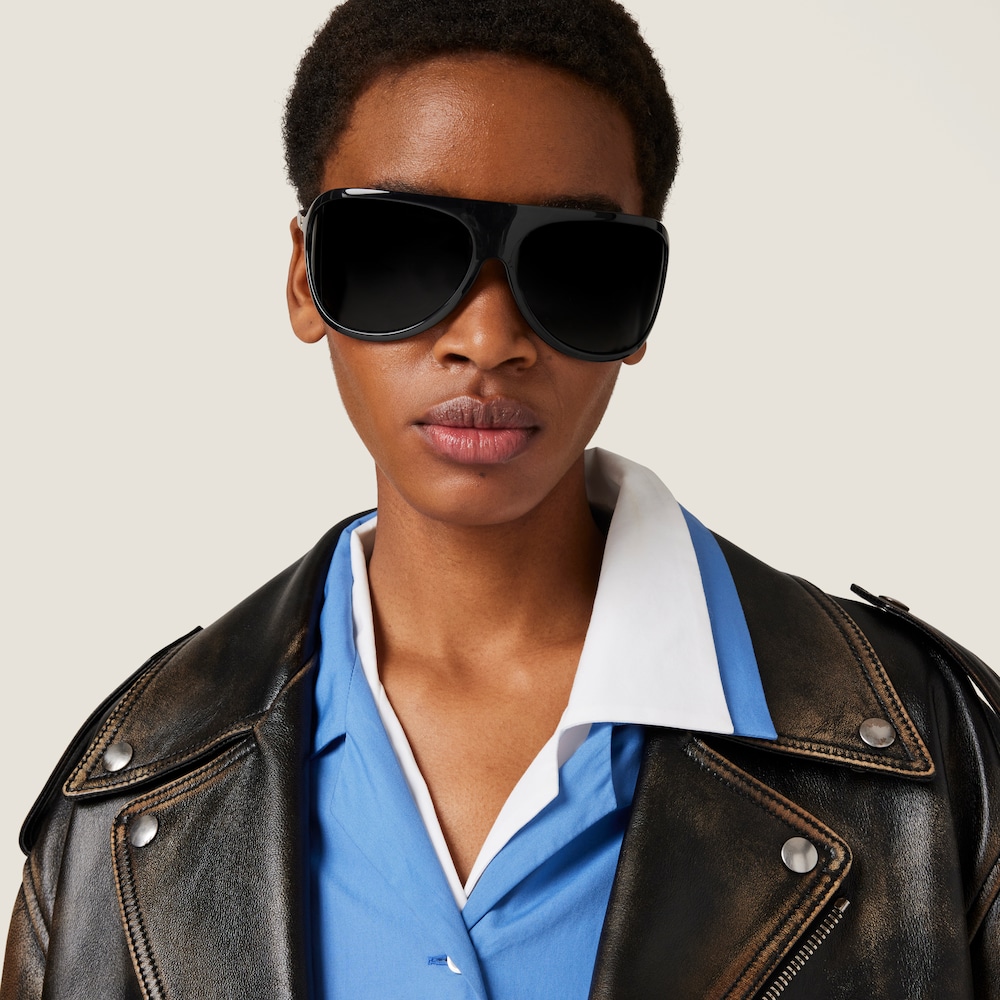 Nappa leather biker jacket