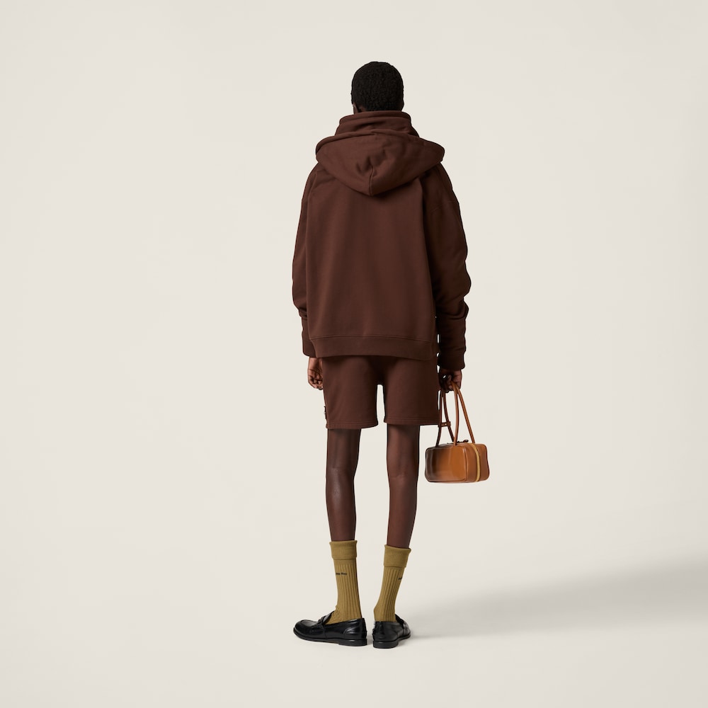 Cotton fleece shorts