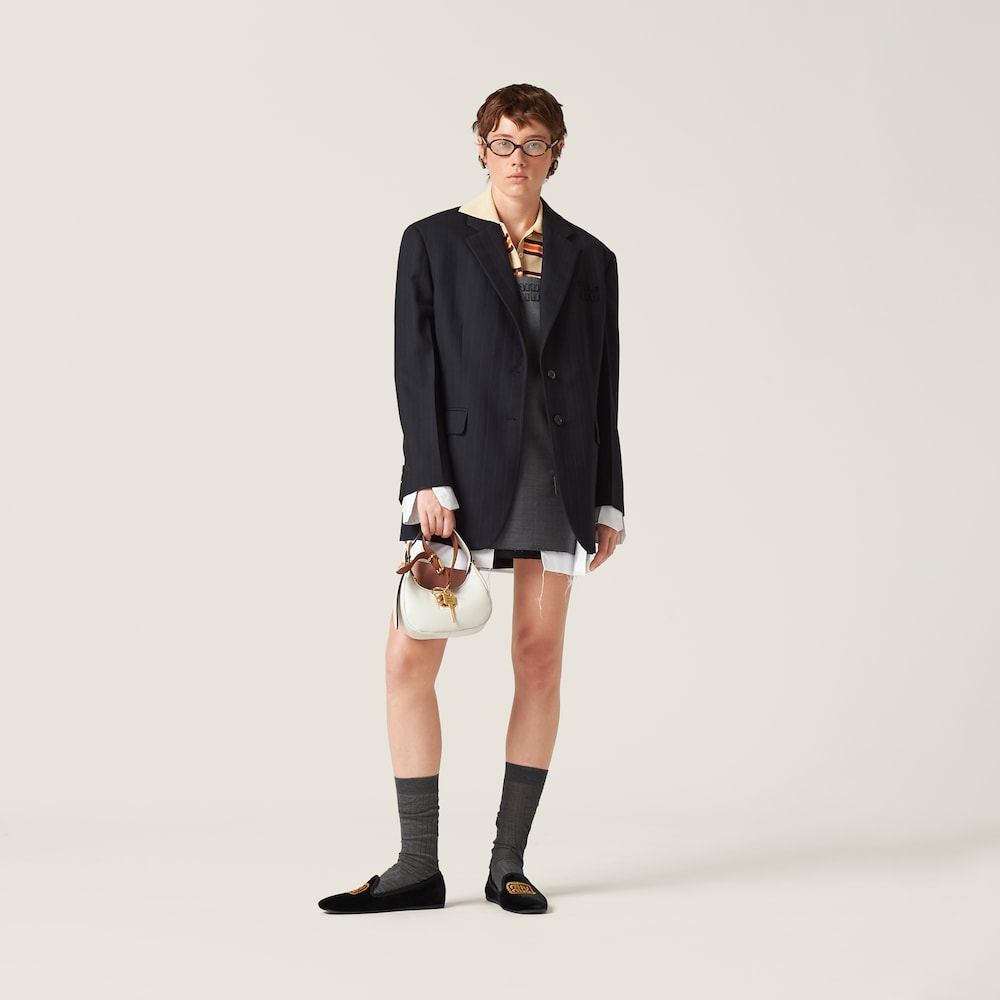 Single-breasted pinstripe jacket