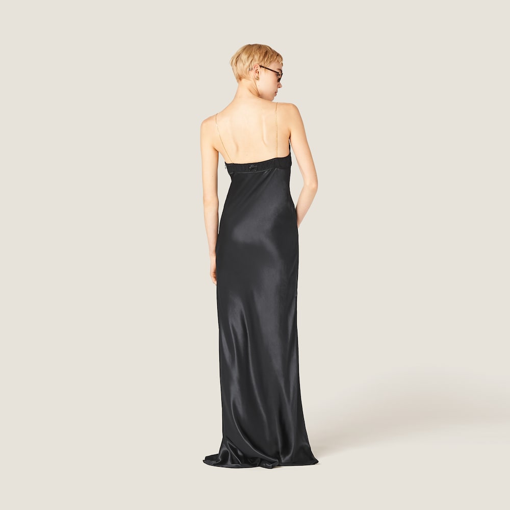 Long satin dress