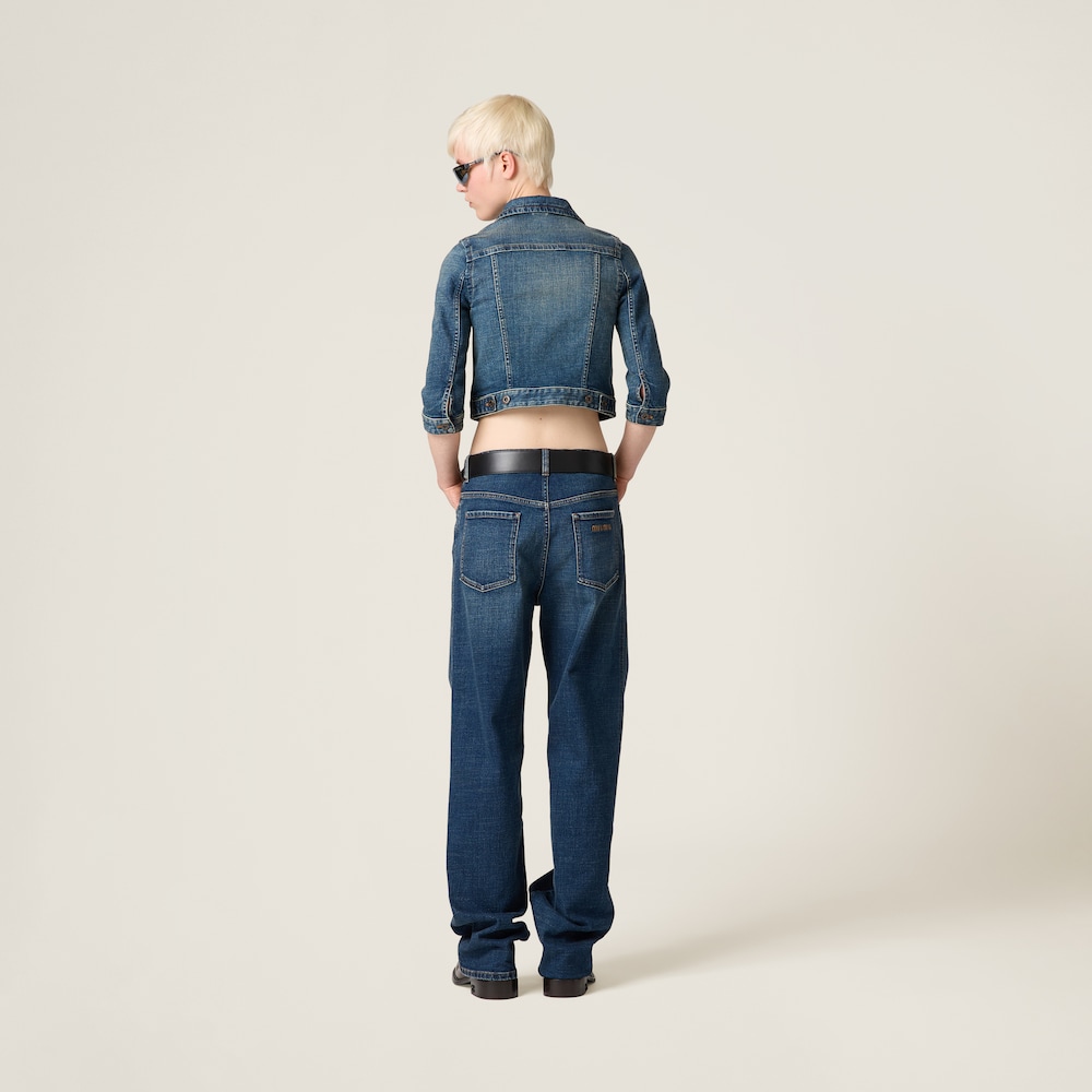 Stretch denim trousers