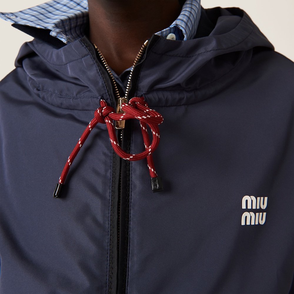 Technical fabric blouson jacket