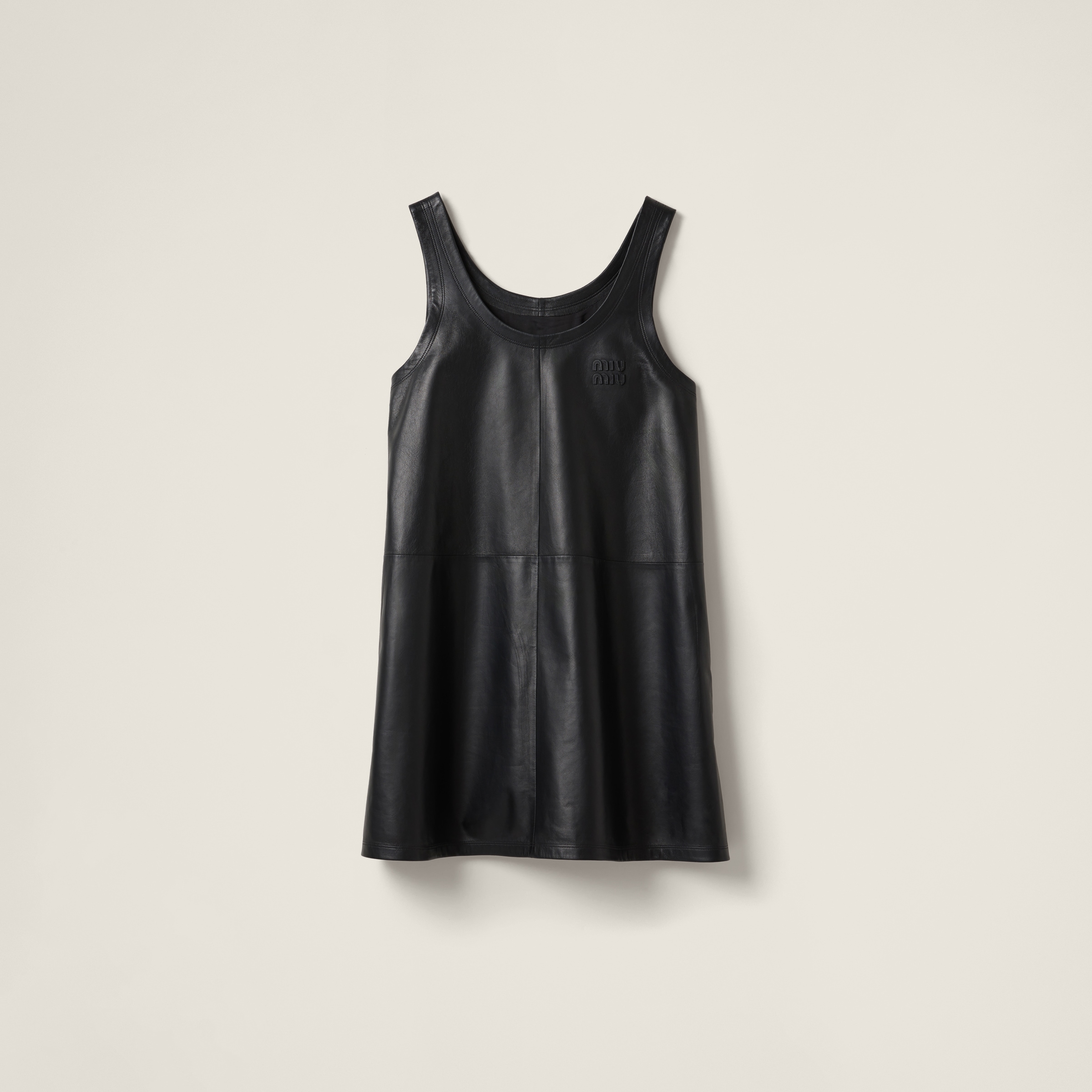 Nappa leather mini-dress