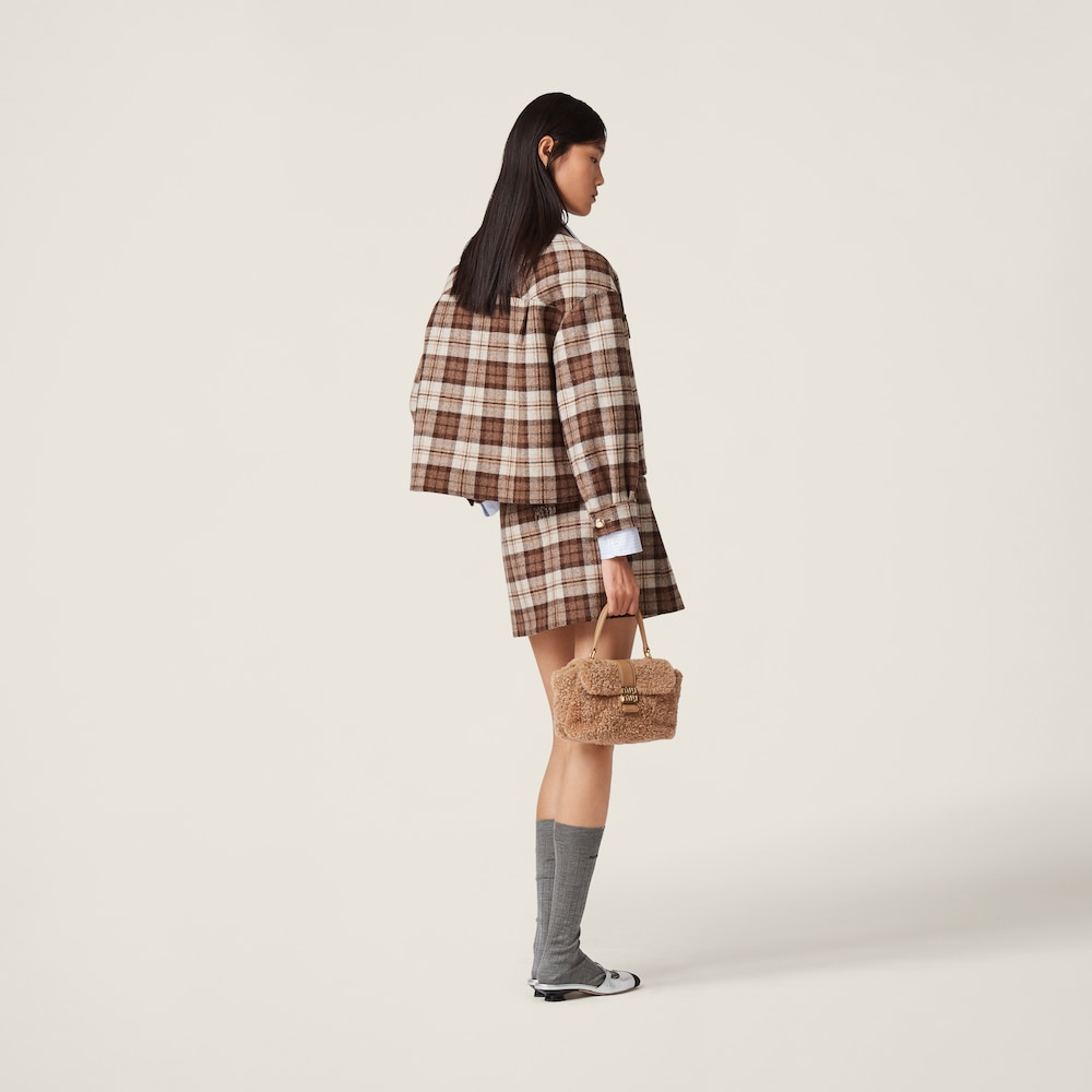 Check blouson jacket