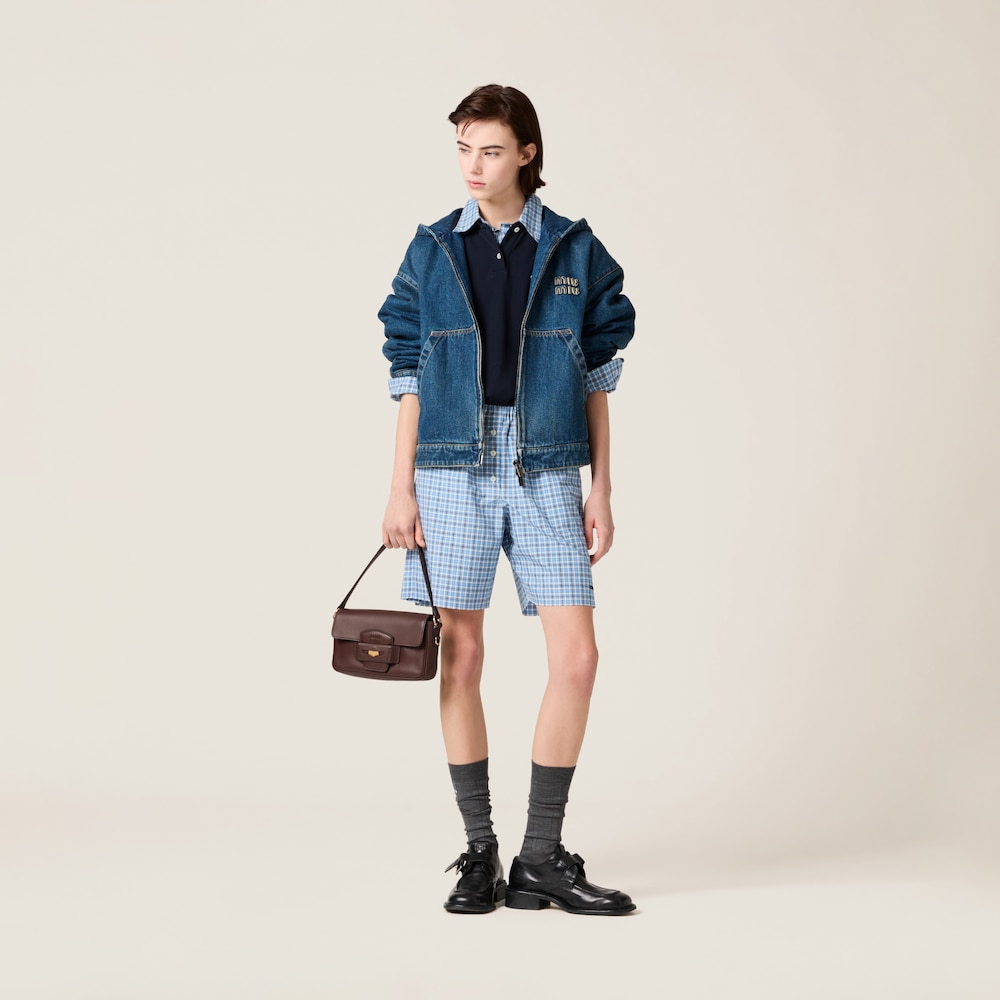 Denim hoodie jacket