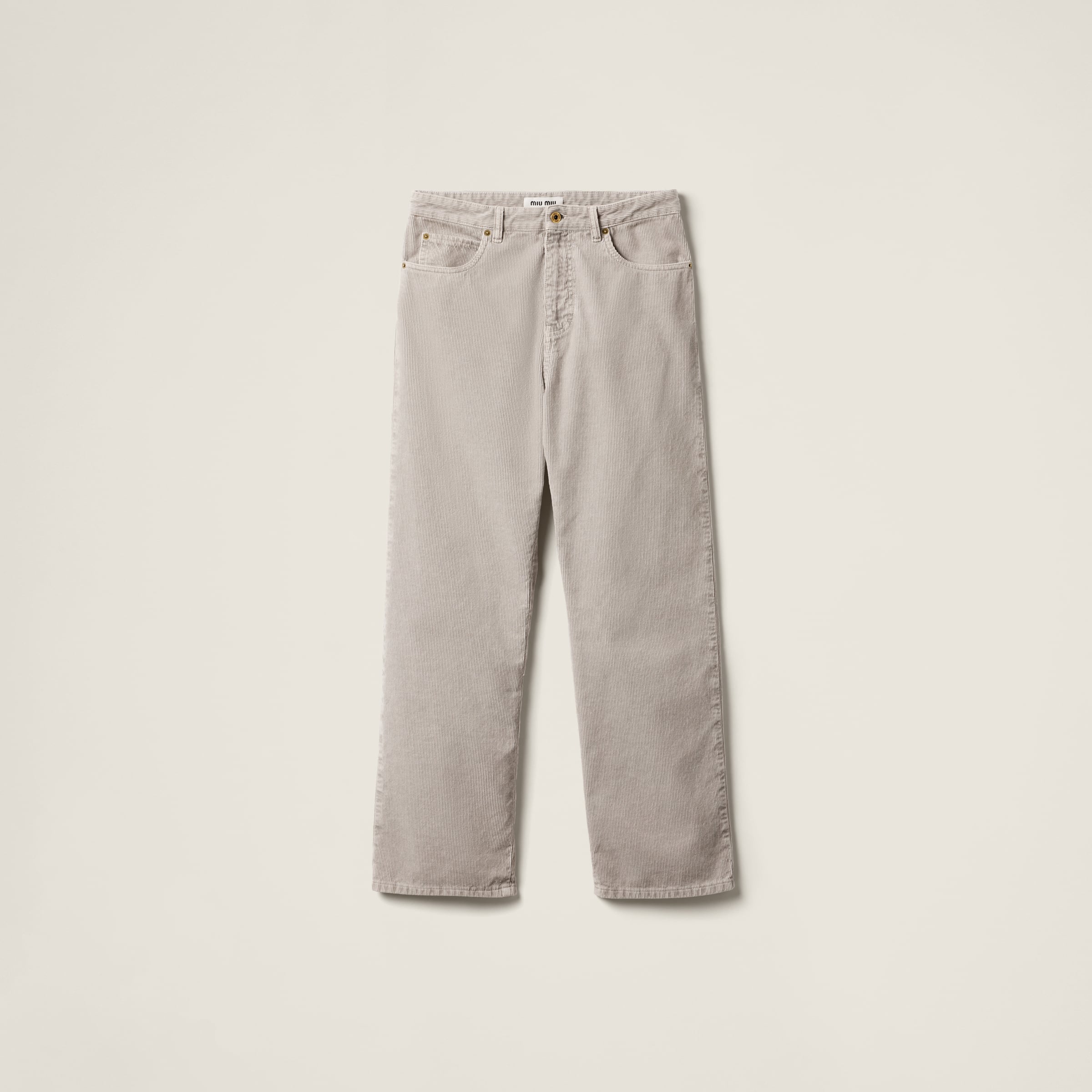 Garment-dyed corduroy pants