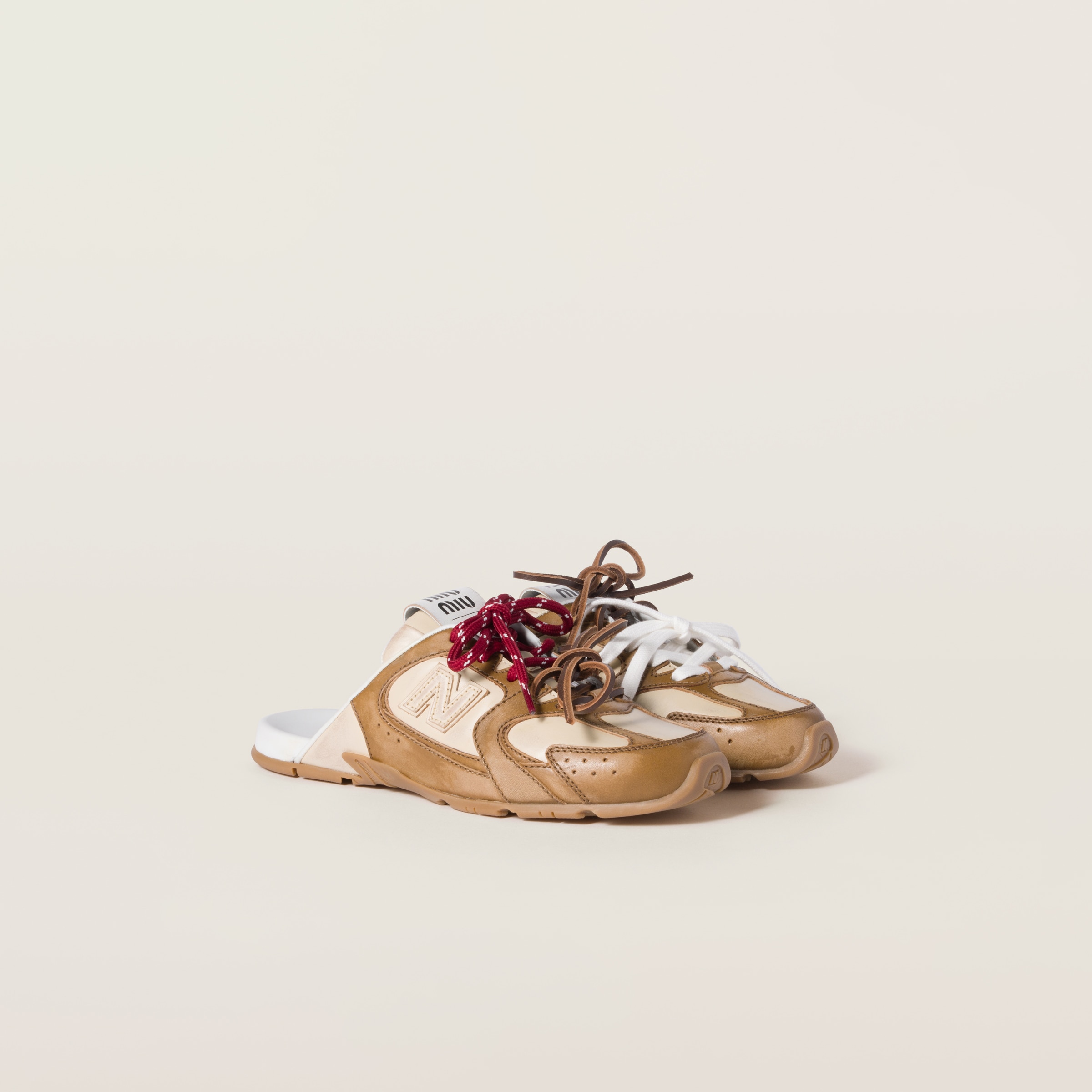 New Balance X Miu Miu 530 SL deco calf leather mules