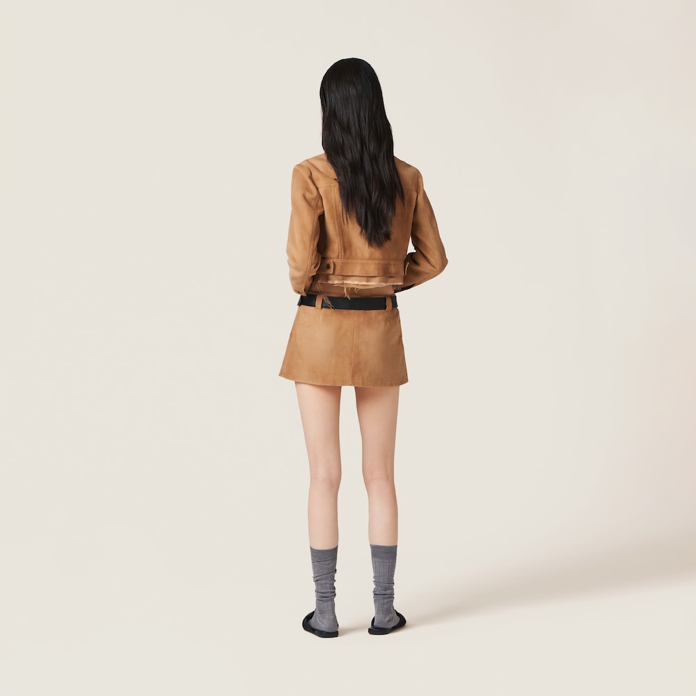 Suede skirt