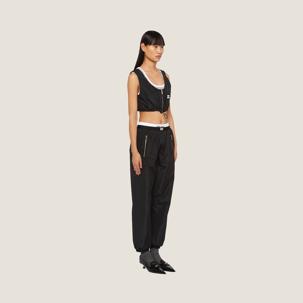 Technical silk joggers