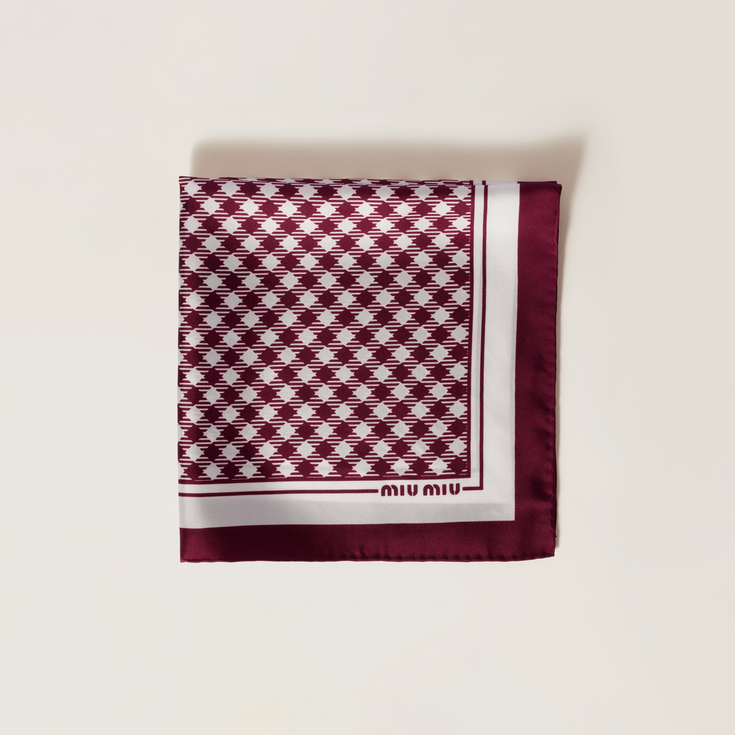 Printed silk twill scarf