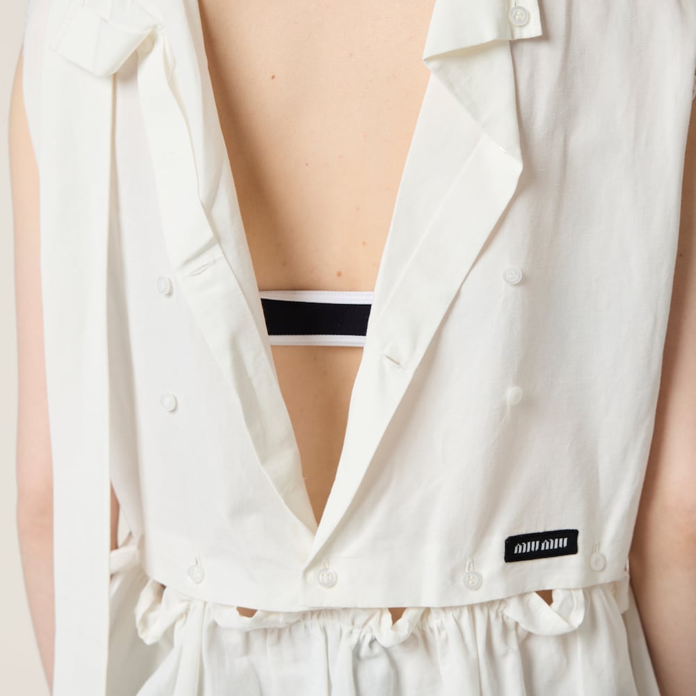 Slubbed poplin dress