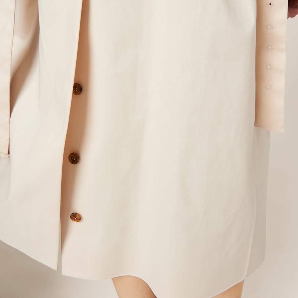 Single-breasted double cotton raincoat